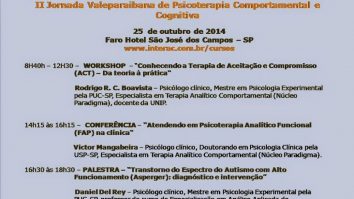 II Jornada de Análise do Comportamento da Universidade São Judas Tadeu - II  JAC USJT - São Paulo/SP - Portal Comporte-se